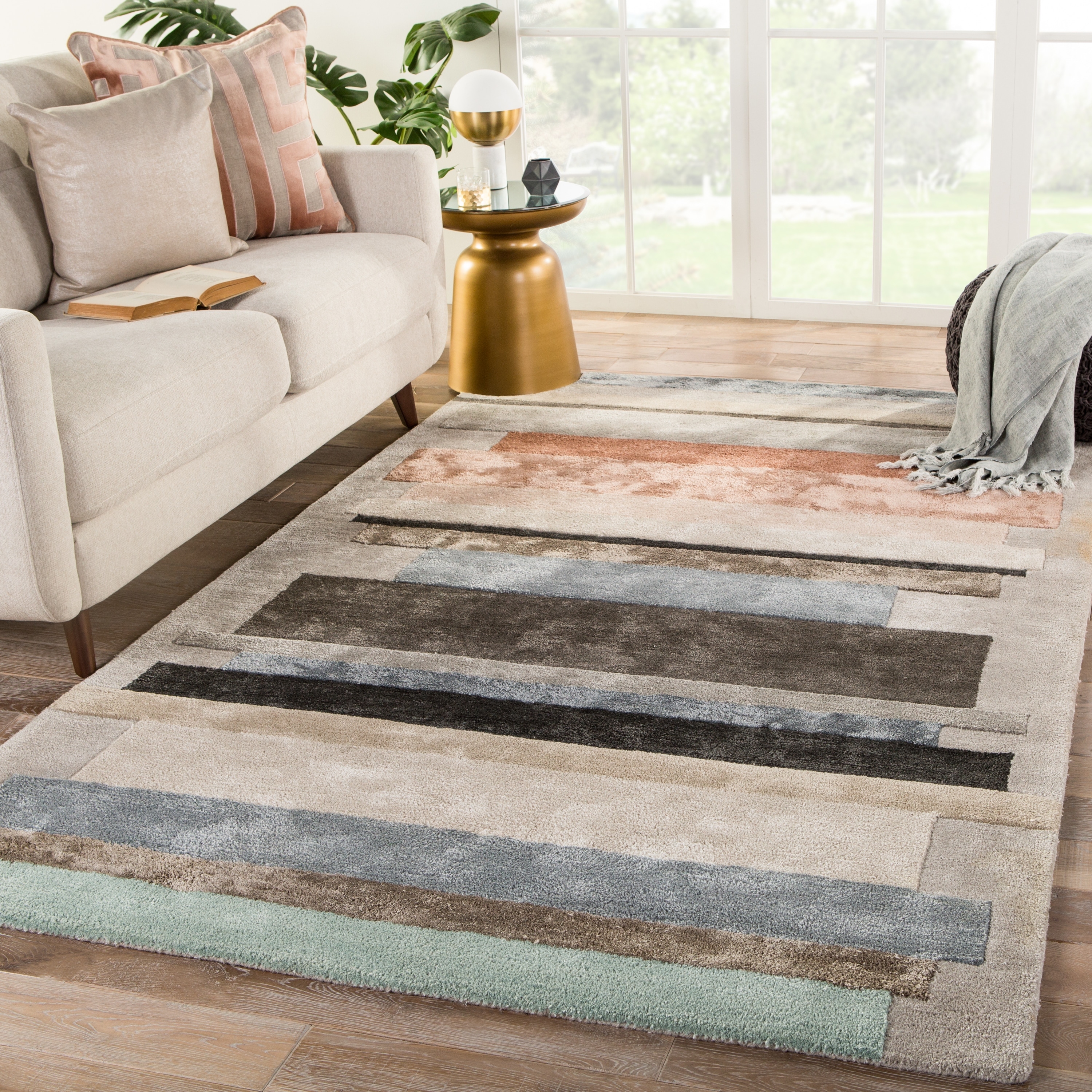 Parallel Handmade Geometric Area Rug