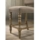 preview thumbnail 6 of 8, Roundhill Furniture Birmingham Script Printed Driftwood Finish Counter Height Dining Chair with Nail head, Set of 2