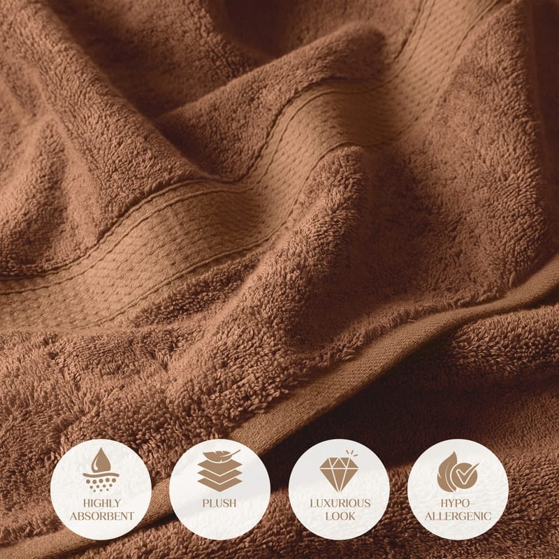 Superior Luxury Egyptian Cotton Bath Towel Set of 2 Ultra Plush, Heavyweight, Absorbent Spa & Hotel Quality Bath Towels Set