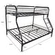 preview thumbnail 6 of 7, Black Heavy Duty Twin-Over-Full Metal Bunk Bed with Enhanced Guardrail
