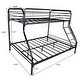 preview thumbnail 6 of 8, Black Twin-over-Full Metal Heavy Duty Bunk Bed, Easy Assembly with Enhanced Upper-Level Guardrail