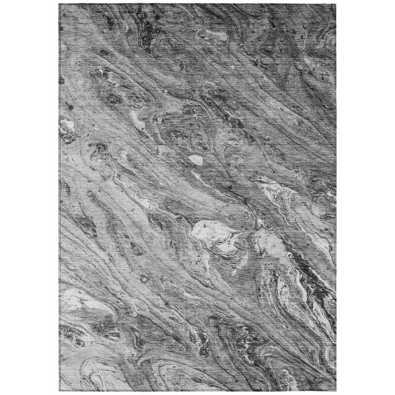 HomeRoots Abstract Transitional Rectangle Outdoor Rug