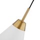 preview thumbnail 4 of 4, Tango 1 Light Small Pendant Matte White with Burnished Brass