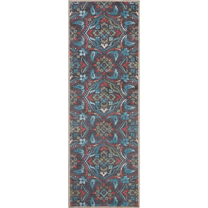 Well Woven Kings Court Florence Tile Multi-Medallion Modern Area Rug - Brown - 1'8" x 5'