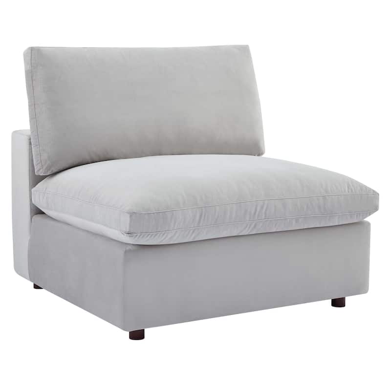 Commix Down Filled Overstuffed Velvet 6-Piece Sectional Sofa