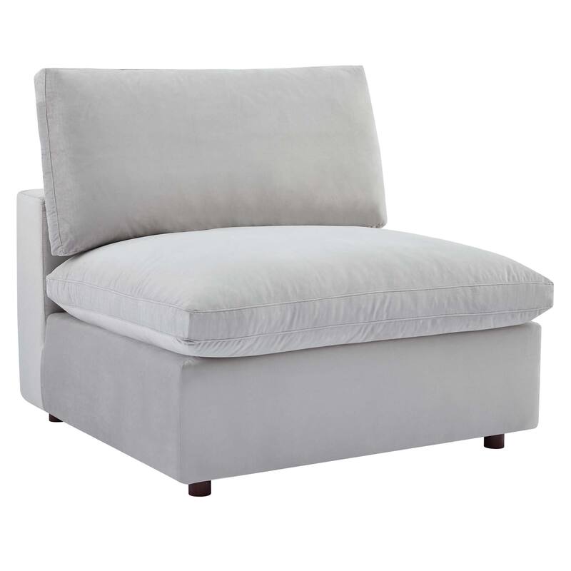 Commix Down Filled Overstuffed Velvet 7-Piece Sectional Sofa