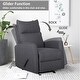 preview thumbnail 3 of 11, Fabric Rocker Recliner Chair Steel Glider Recliner Living Room Sofa