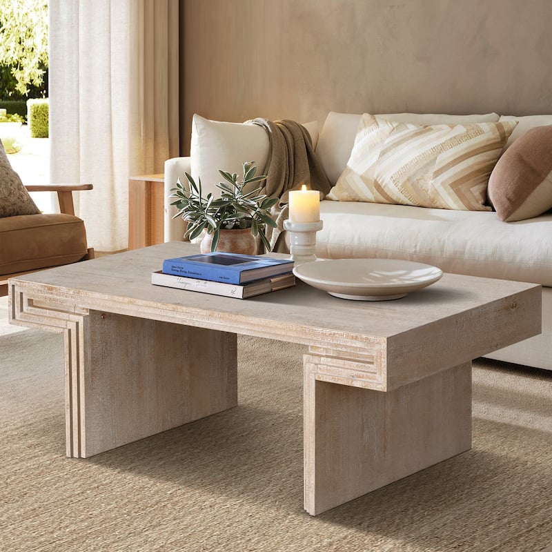 Vintage Industrial Coffee Table Premium Reclaimed Wood Texture Rectangular Design