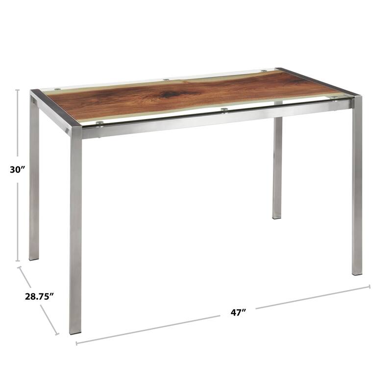 Carbon Loft Yadriel Live Edge Print Dining Table