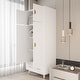 preview thumbnail 5 of 12, Density Board Pasted With Triamine Golden Copper Feet 4 Doors 2 Drawers With Clothes Rail - N/A