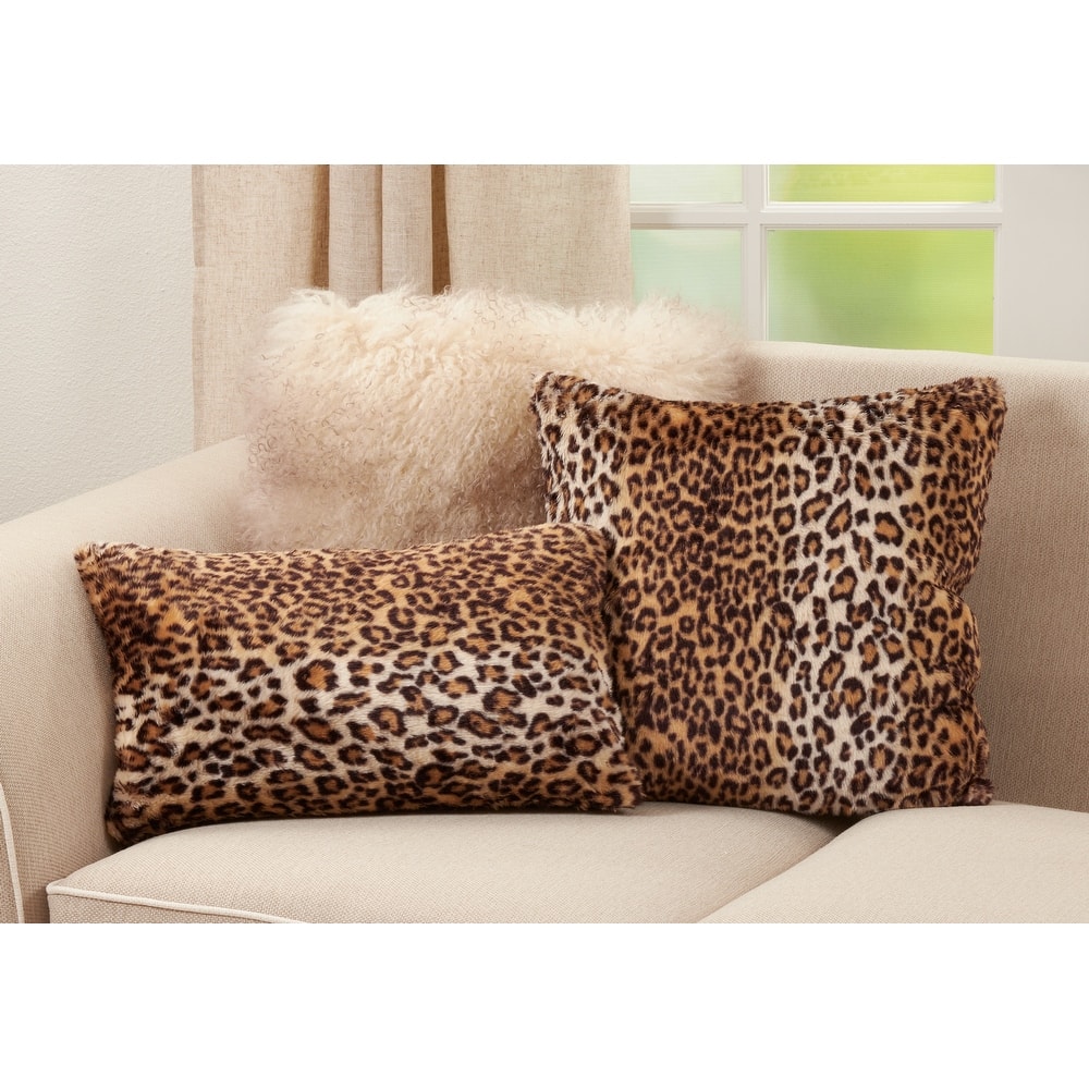Faux Pillow With Cheetah Print