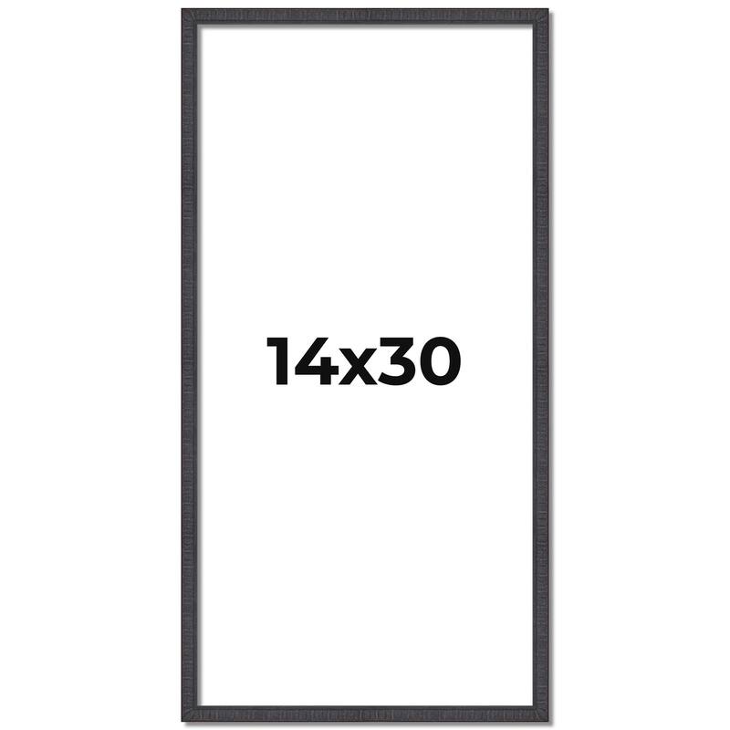 14x30 Frame Brown Solid Wood Picture Frame - Complete Modern Photo