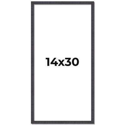 14x30 Frame Brown Solid Wood Picture Frame - Complete Modern Photo