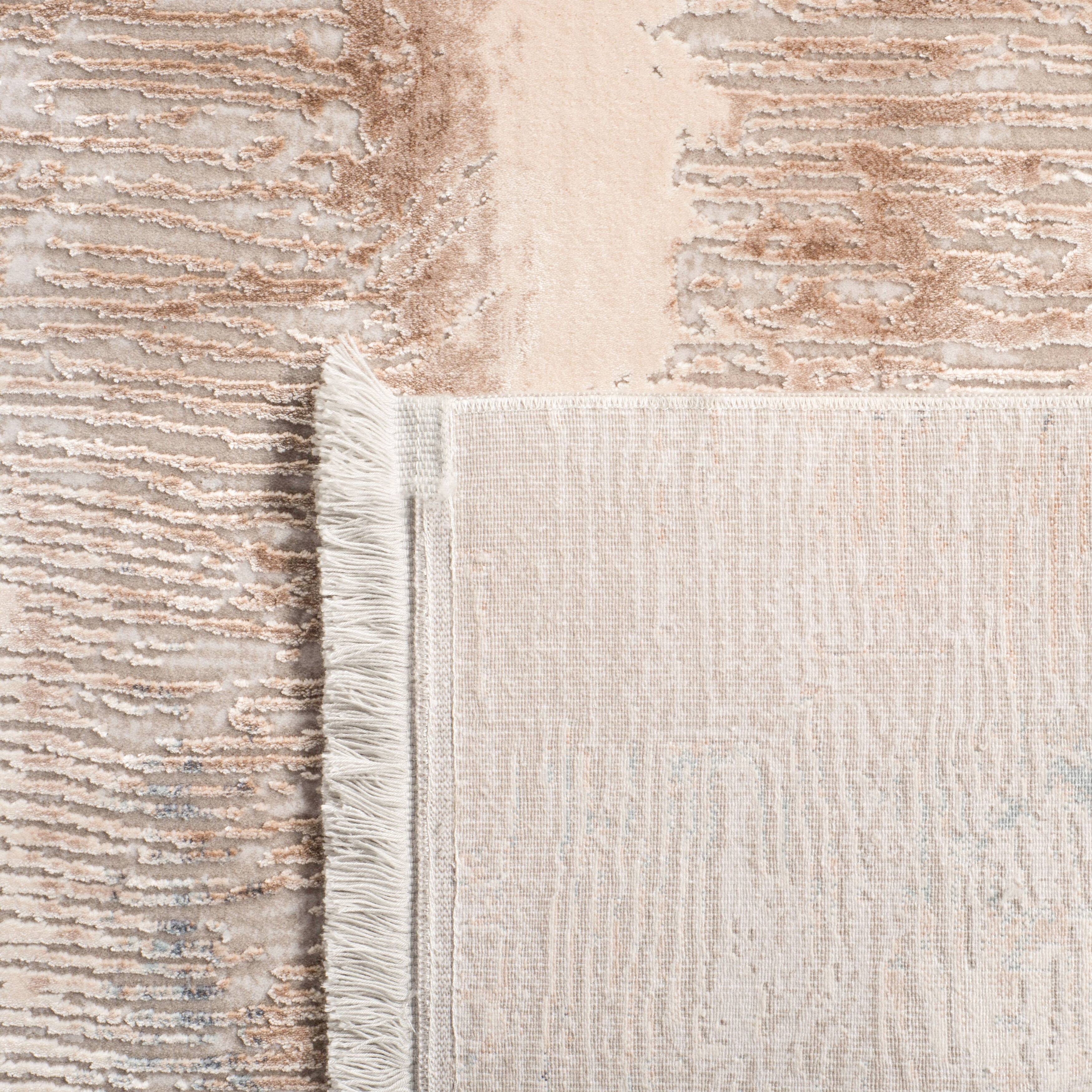 SAFAVIEH Eclipse Renita Vintage Boho Abstract Viscose Rug with Fringe