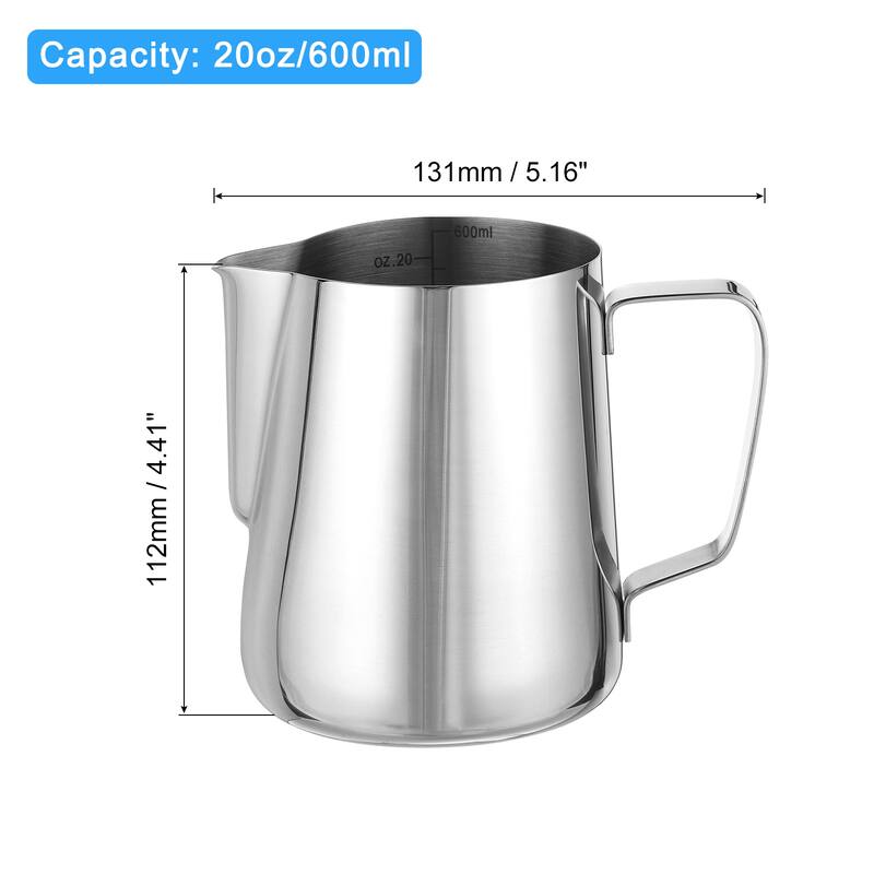Milk Frothing Pitcher, Pitcher with Decorating Art Pen - 600ml