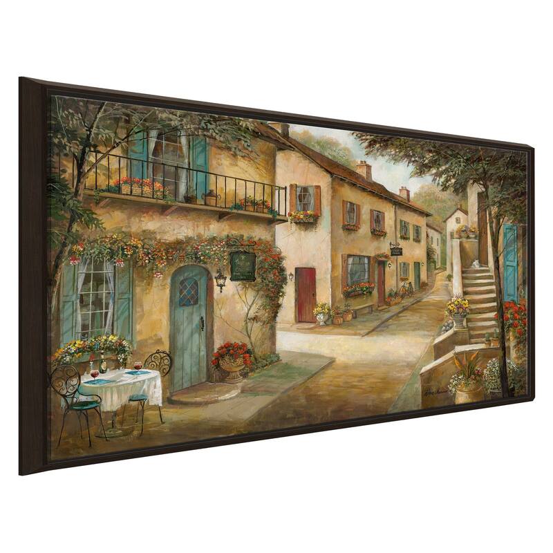 "Village Charm & Serenity" by Ruane Manning Print on Floating Canvas