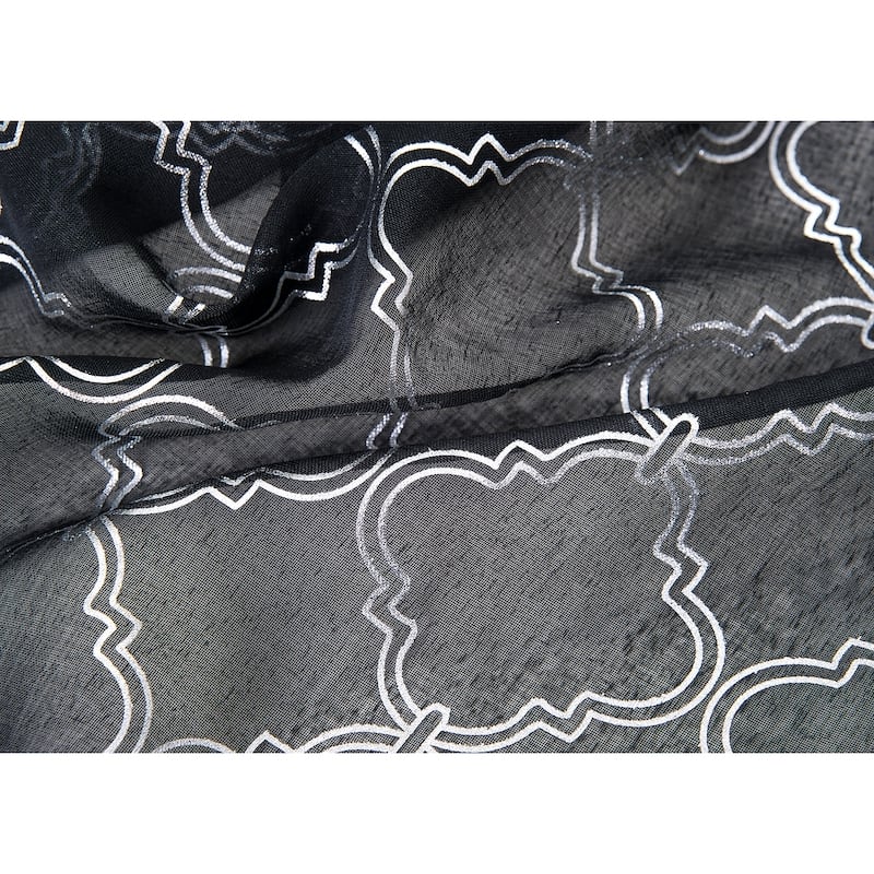 Embroidered Sheer Window Curtain Collection 84" or 95"