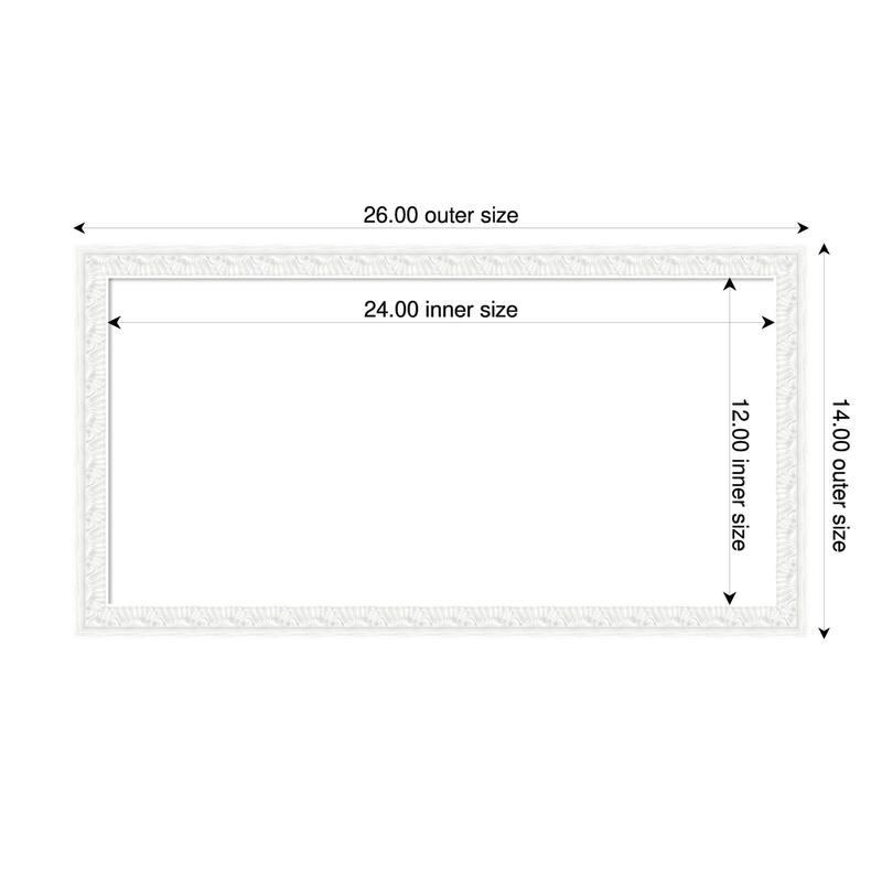 Bethany Framed Dry Erase Magnetic Board - 26 x 14 in - Bethany White