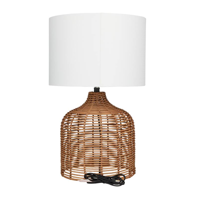 Polyester Natural Table Lamp - 15 x 15 x 25