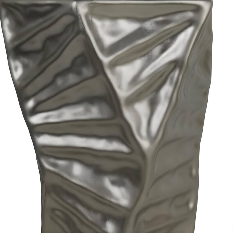 Aria Home Silver Ceramic Vase Set Modern Sculptural Decor