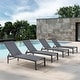 preview thumbnail 72 of 73, Pellebant Outdoor Patio Adjustable Chaise Lounge Chairs 4PC - DarkGrey