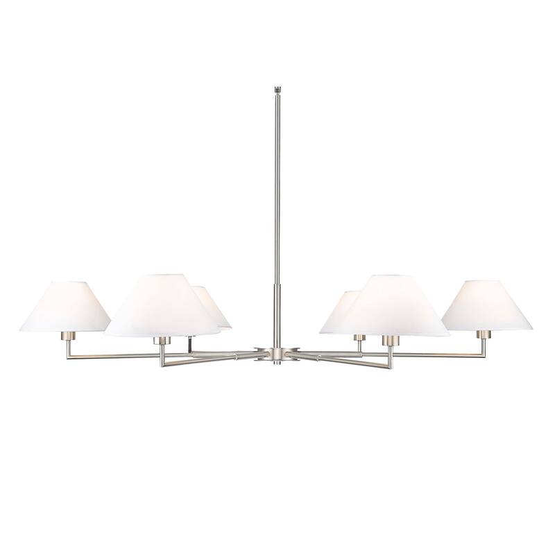 Z-Lite 744-63R Leila 6 Light 63" Wide Chandelier - Brushed Nickel