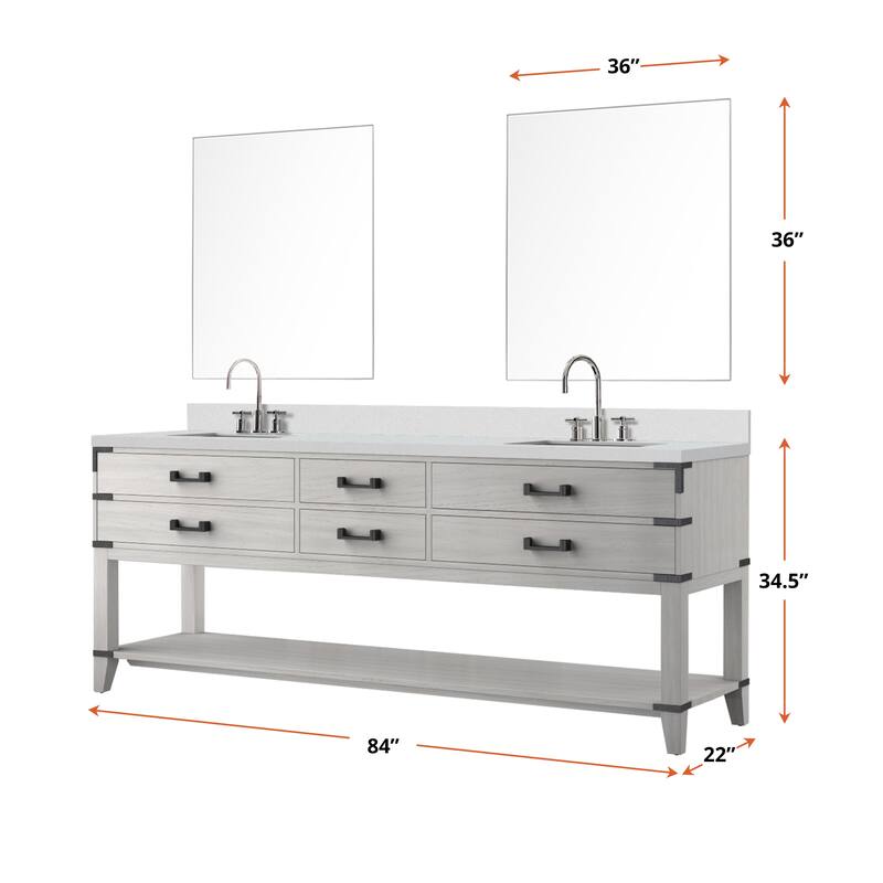 Norwalk Bath Vanity with Cultured Marble Top, Sink, Mirror and Faucet
