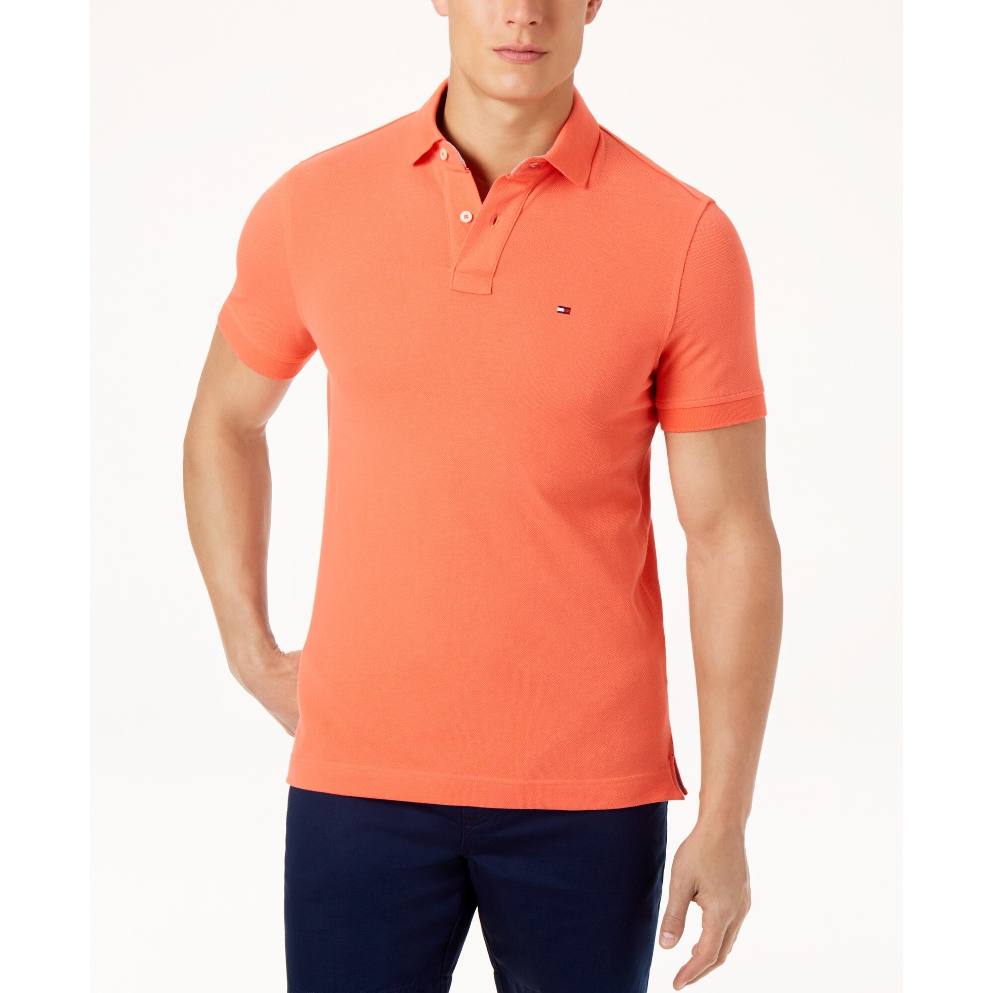tommy hilfiger polo orange
