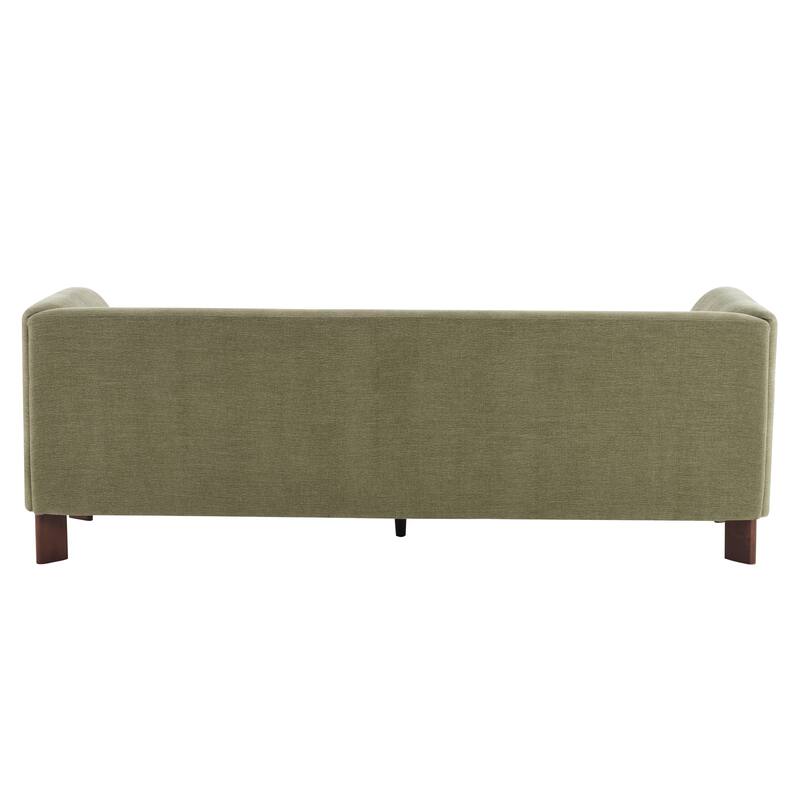 Christopher Knight Home Aurelian Birch Upholstered Tuxedo Sofa with Solid Wood Legs