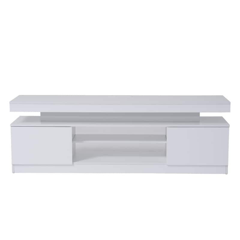 Multifunctional Storage High Gloss White TV Cabinet