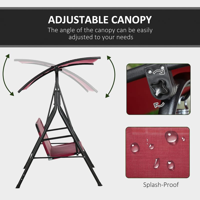 Steel 3-Person Porch Swing with Stand