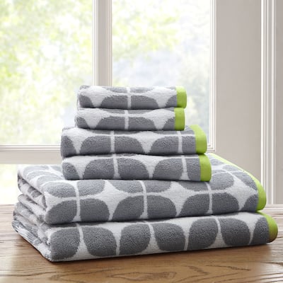 Intelligent Design Lita 6 Piece Cotton Jacquard Towel Set