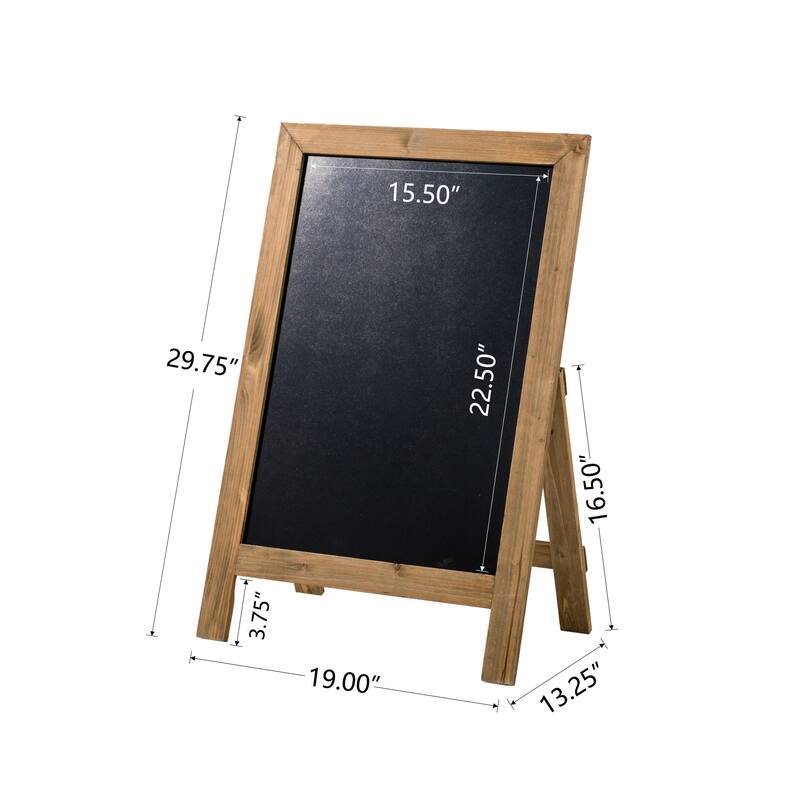 Glitzhome 30"H Standing Message Board Hanging Chalkboard Porch Decor