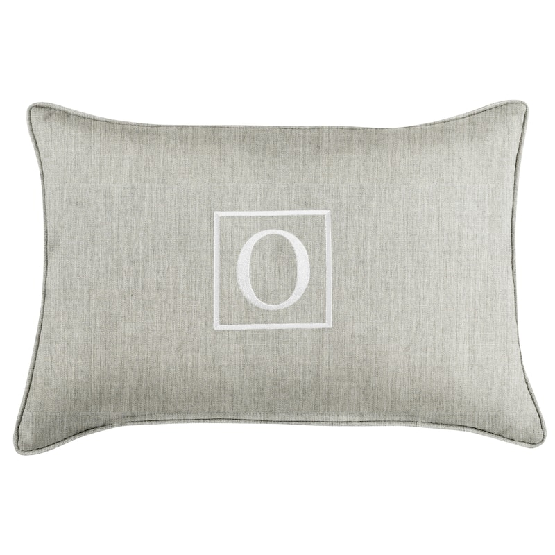 Sunbrella Canvas Monogram Indoor/Outdoor 13x20 Corded Pillow (Single)