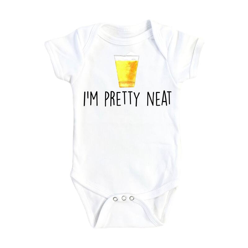 Whiskey Neat - Baby Boy Girl Clothes Infant Bodysuit Funny Cute Newborn - Blue - 0-3M