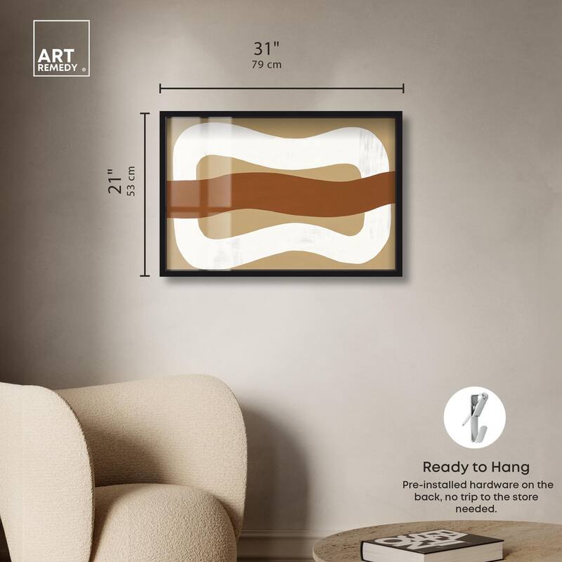 Minimal Wavy I Shadowbox by Art Remedy