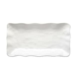 Formoso White Stoneware Deep Rectangular Dinnerware Serving Tray ...