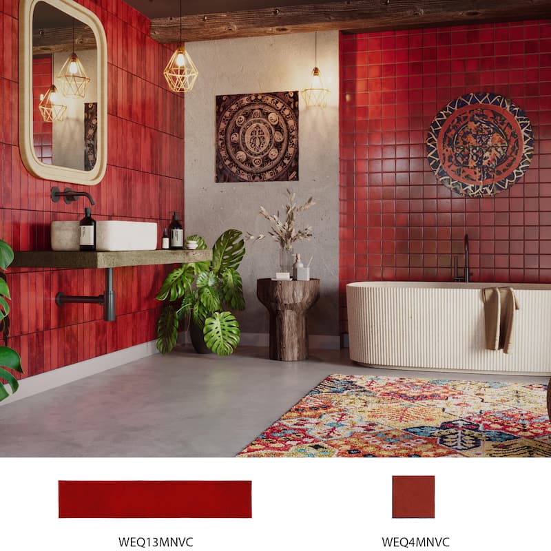 Merola Tile Menorca Volcano 4" x 4" Ceramic Wall Tile