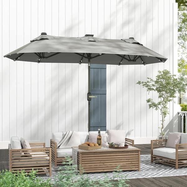 large cantilever umbrella for patio GRAND 11 ft 12 ft Patio with Base, Round Offset Umbrellas Garden Deck Pool Scorpion ADF-9000 Helmet Best Choice Products 7.5ft Outdoor Solar Patio Umbrella for Deck  Pool w/ Tilt  Crank  LED Lights - Breeze Blue Rotihom Cantilever umbrella with Size:111cm