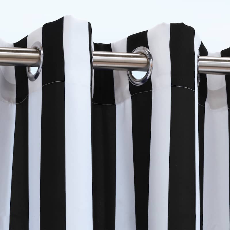Coastal Stripe Indoor/Outdoor Curtain Panel by Outdoor Decor
