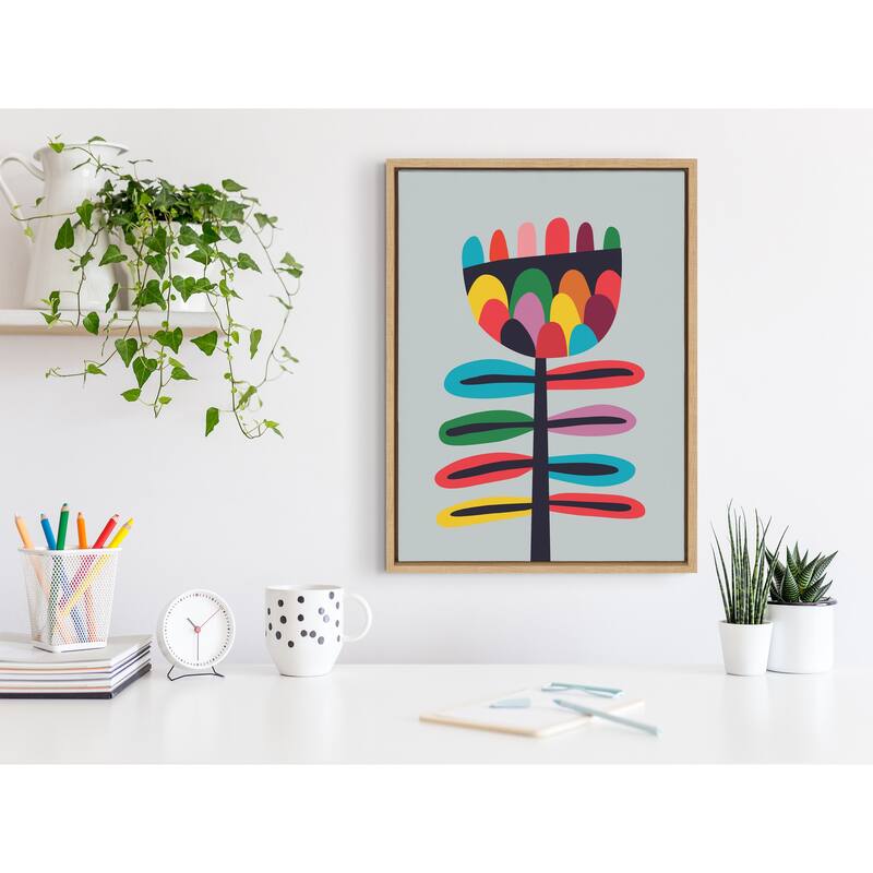 Kate and Laurel Sylvie Flower Canvas by Rachel Lee of My Dream Wall