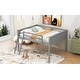 preview thumbnail 5 of 7, Full Wood Loft Bed Frame with Ladder, Ladder can be Placed on The Left or Right, for Boys Girls Kids Adults Toddler, Gray