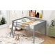 preview thumbnail 20 of 30, Twin Size Wood Loft Bed with Flexible Ladder Placement, Guardrails, and Slide - Gray, Space-Saving Design for Play and Rest