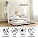 preview thumbnail 6 of 8, Heavy-Duty Sturdy Metal Twin over Twin Bunk Bed with Trundle, Noise-Reduced Design, and Safety Guardrail for 3 Kids, White