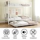 preview thumbnail 5 of 13, White Twin over Twin Size Metal Heavy-duty Bunk Bed with Noise Reduced, Safety Guardrail