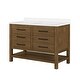 preview thumbnail 16 of 14, OVE Decors Chase Open Shelf 48 in. Vanity in Rustic Oak and White Countertop