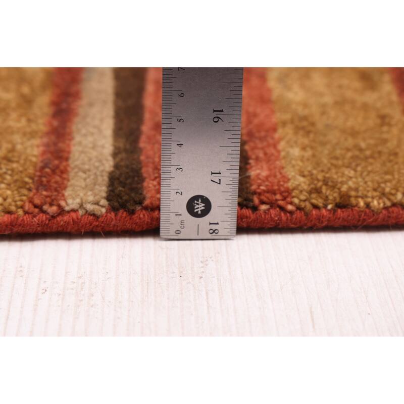 ECARPETGALLERY Hand-knotted Kathmandu Copper Wool Rug - 2'7 x 7'8