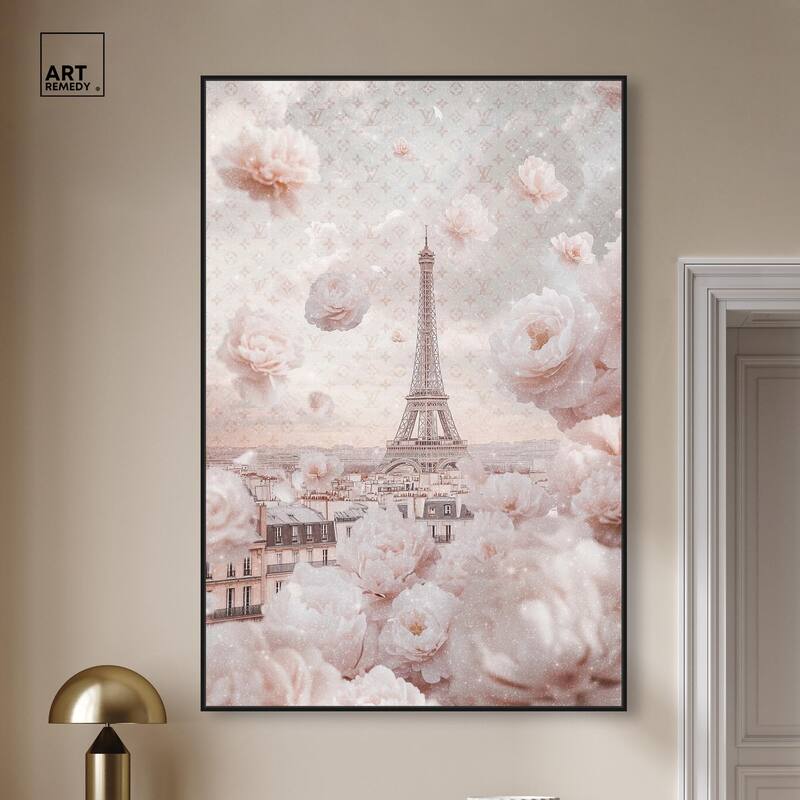 Raining Petals in Paris Canvas by Art Remedy