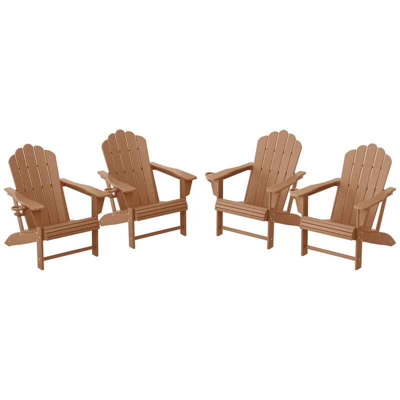 Aderson Outdoor Poly Adirondack Chair (Set of 4) - Teak