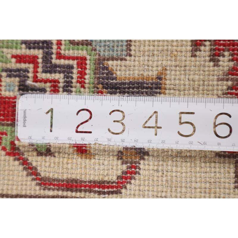 Kazak Oriental Rug Hand-Knotted Bedroom Red Wool Carpet - 5'0" x 6'7"